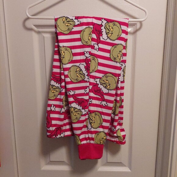 NEW Dr. Seuss Christmas Pajama 2-Piece Set Go Grinch Or Go Home Sz Adult Small - Picture 5 of 8